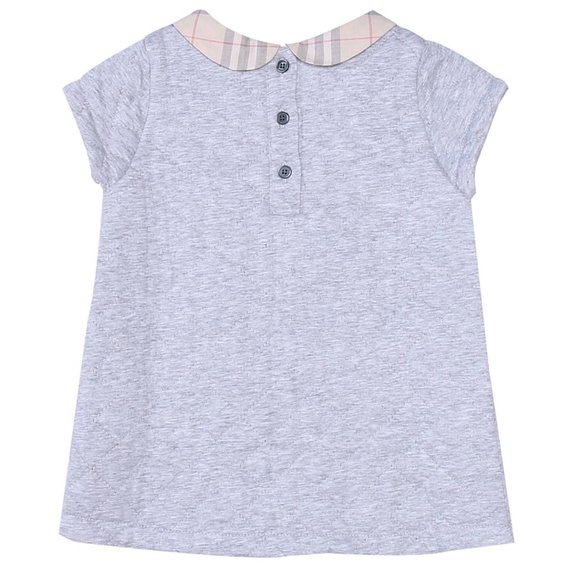 Burberry Gray Kids Casual Dress with Plaid Collar - Picture 2 of 15